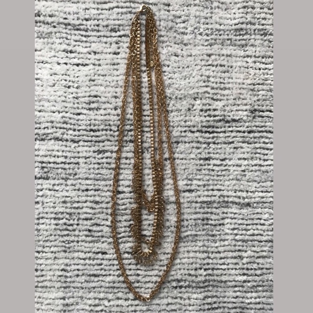 Armani Exchange Gold Multilayer Necklace